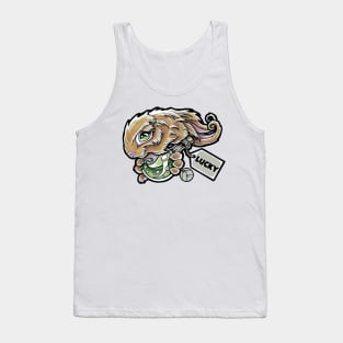 Lucky Rabbit - Black Outlined Version Tank Top